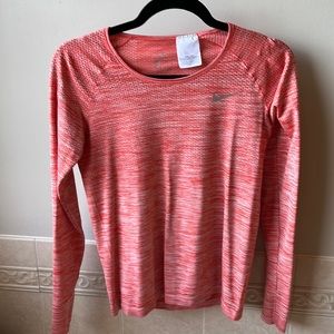 Nike dri -fit size small orange workout shirt